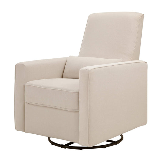 Davinci Piper Upholstered Recliner and Swivel Glider in Cream, Greenguard Gold & Certipur-Us Certified