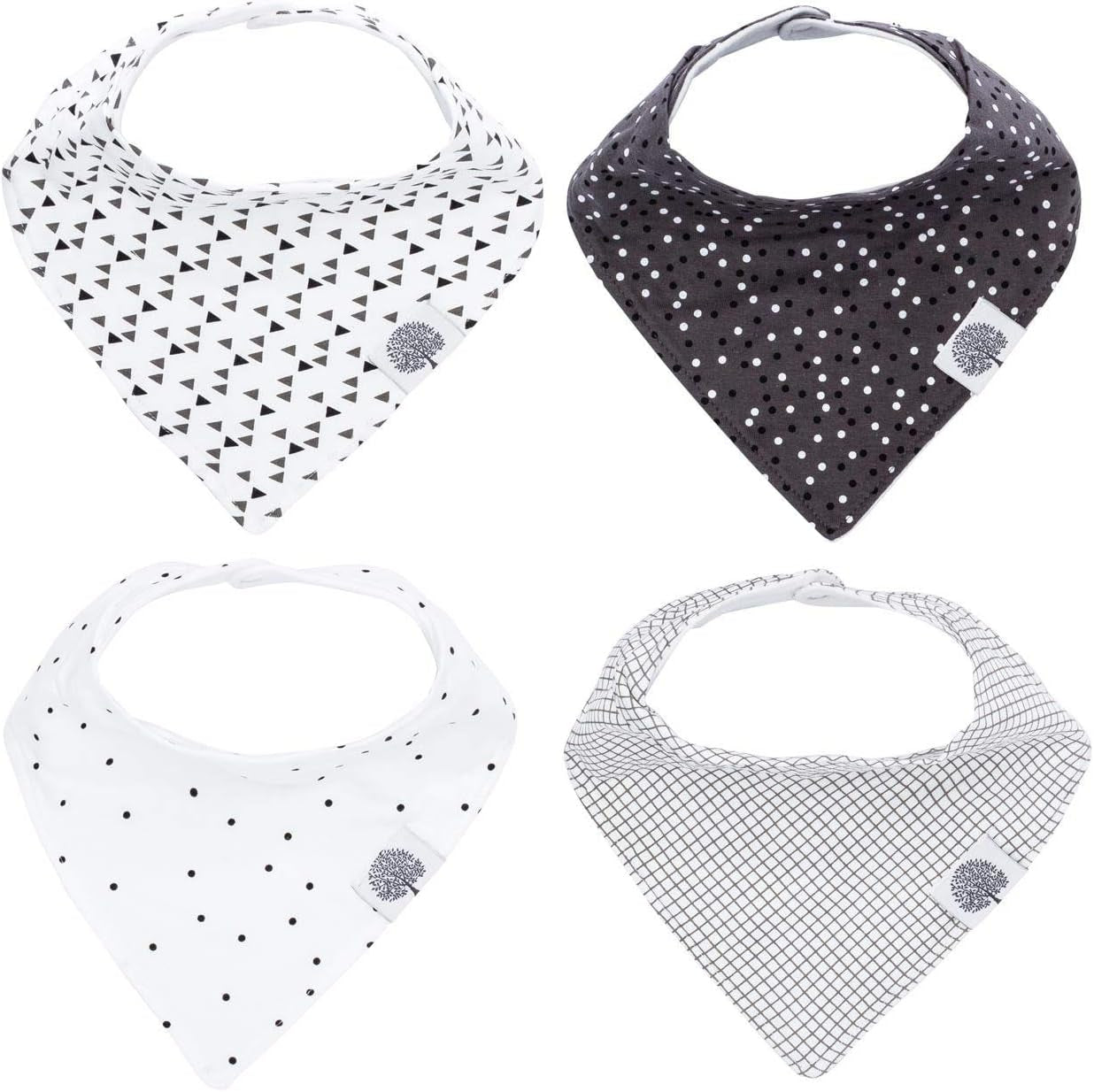 Parker Baby Bandana Drool Bibs 4 Pack Baby Bibs for Boys, Girls, Unisex