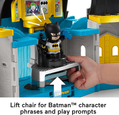 Fisher-Price Little People DC Super Friends Toddler Toy Deluxe Batcave Playset with Batman Figure for Pretend Play Ages 18+ Months (Amazon Exclusive)