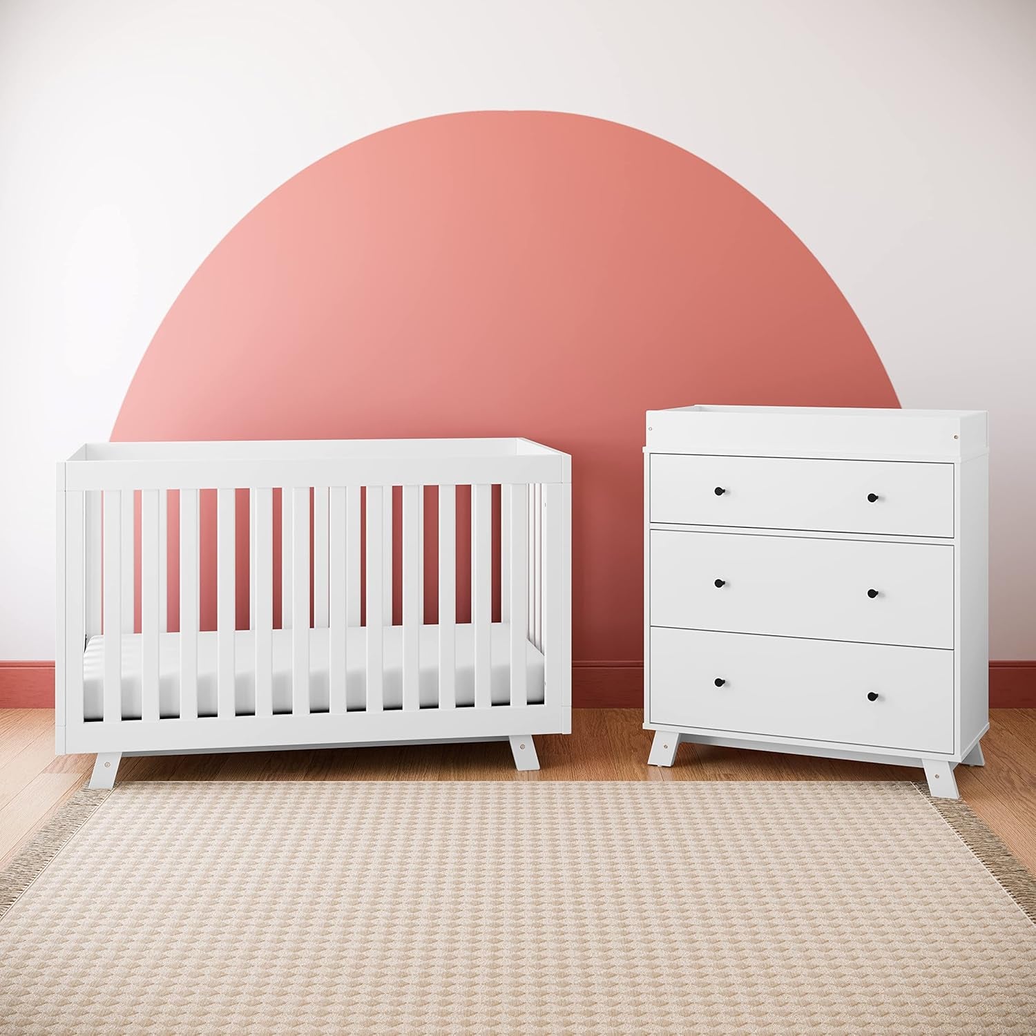 Storkcraft Beckett Convertible Crib (White) – Converts from Baby Crib to Toddler Bed and Daybed, Fits Standard Full-Size Crib Mattress, Adjustable Mattress Support Base