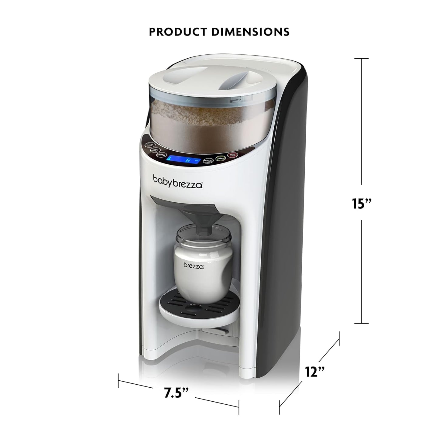 Baby Brezza New and Improved Formula Pro Advanced Formula Dispenser Machine - Automatically Mix a Warm Formula Bottle Instantly - Easily Make Bottle with Automatic Powder Blending, White