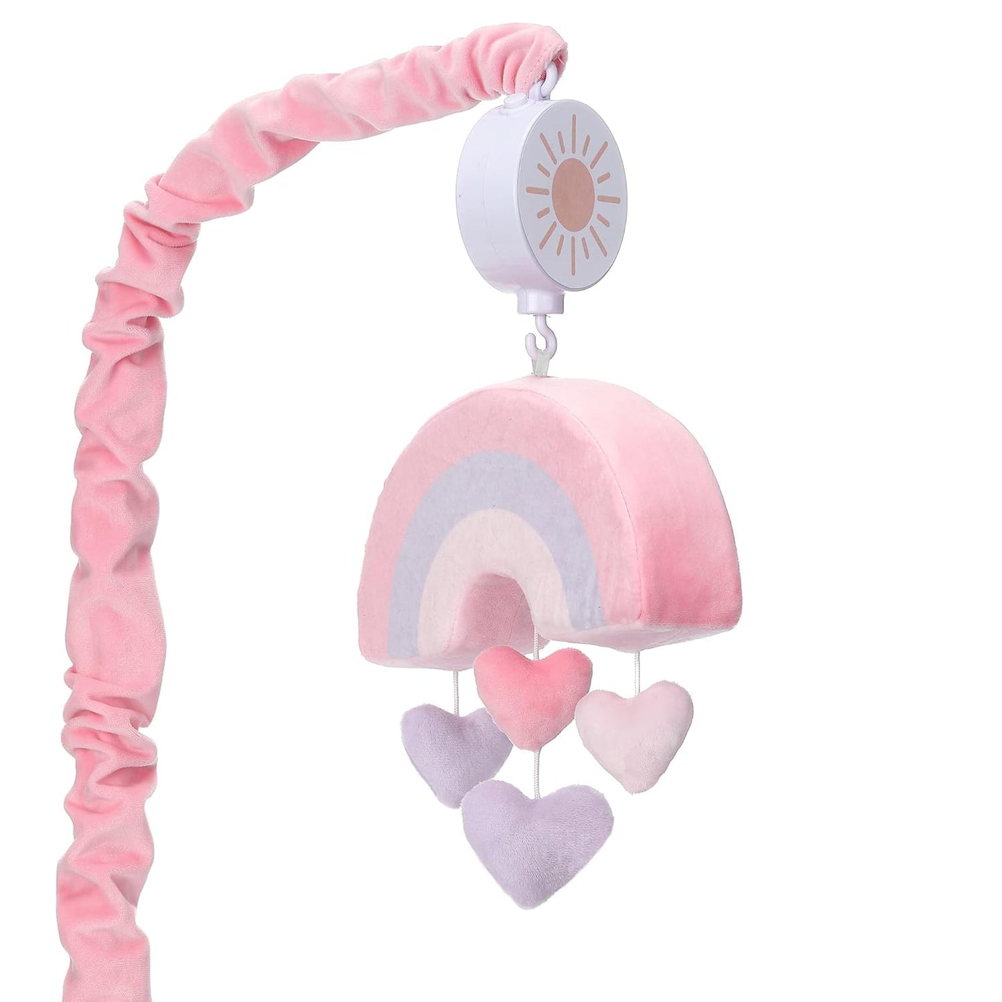 Bedtime Originals Rainbow Hearts Musical Baby Crib Mobile - Pink, Purple, Love