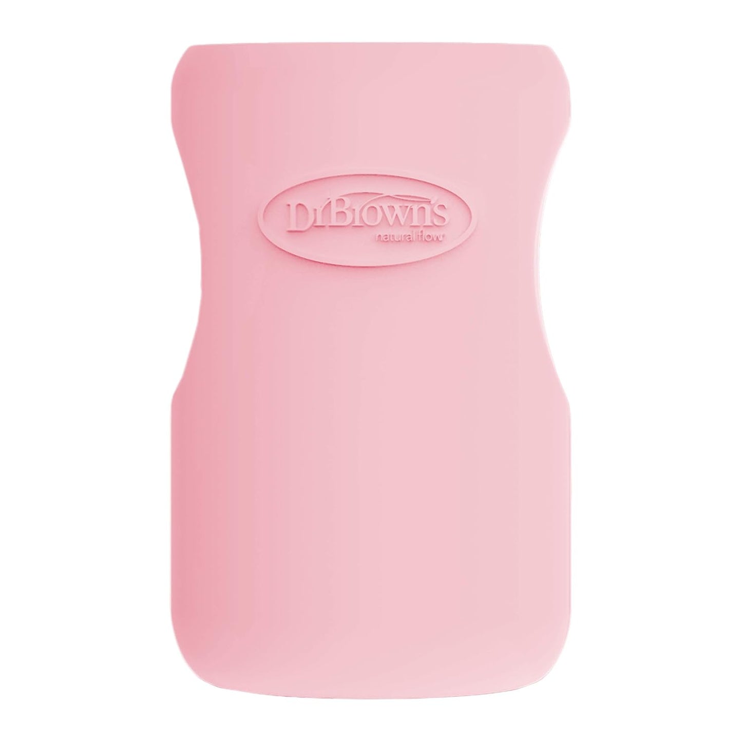 Dr. Brown'S Natural Flow Options+ Glass Baby Bottle Sleeves,100% Silicone,9 Oz,Wide-Neck,Pink