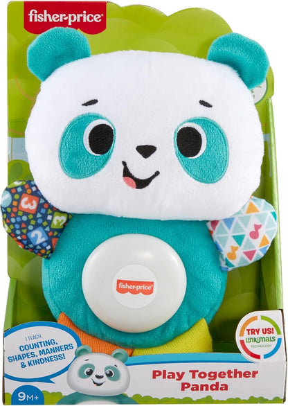 Fisher-Price Baby Learning Toy Linkimals Play Together Panda Plush for Ages 9+ Months, Compatible Only with Linkimals Items