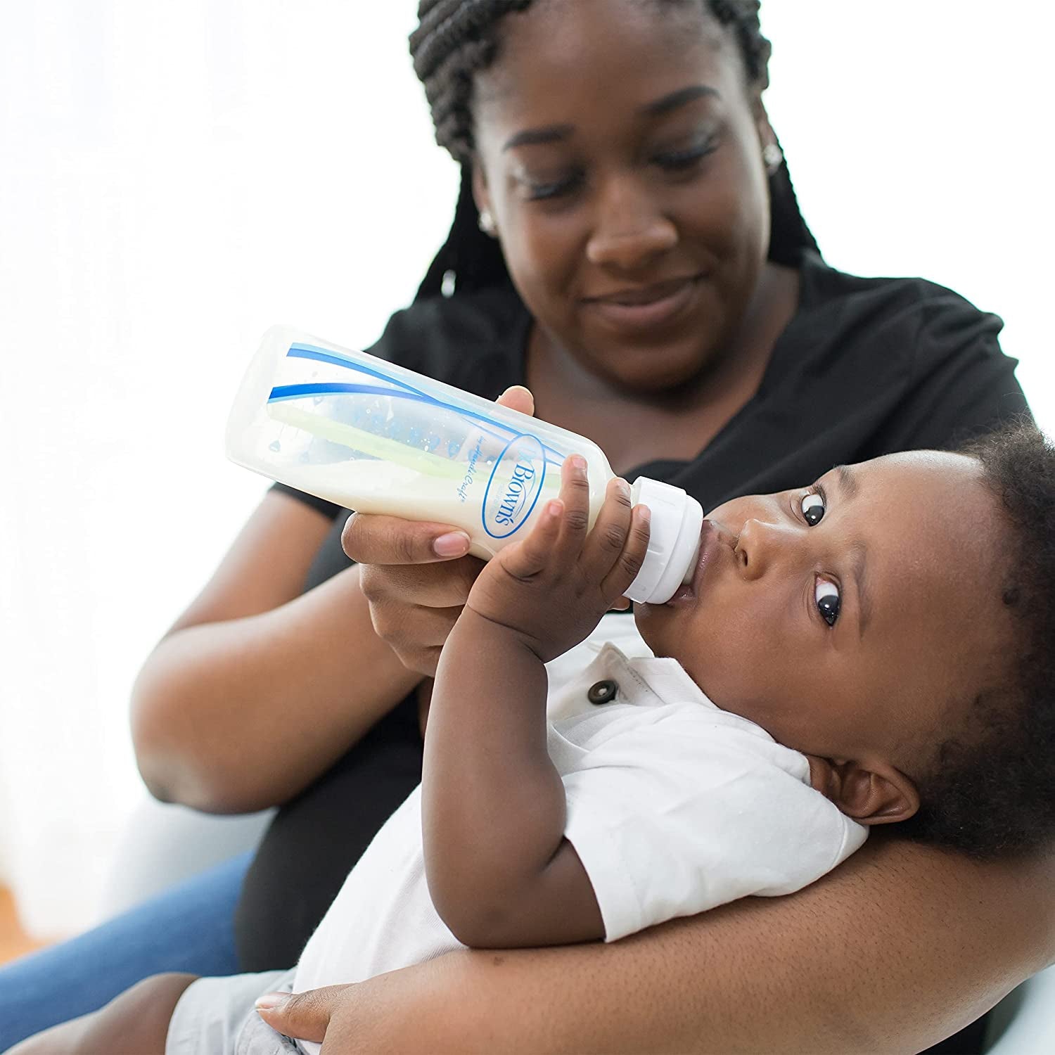 Dr. Brown'S Natural Flow Anti-Colic Options+ Narrow Baby Bottle Gift Set with Advantage Pacifier, and Bottle Travel Caps