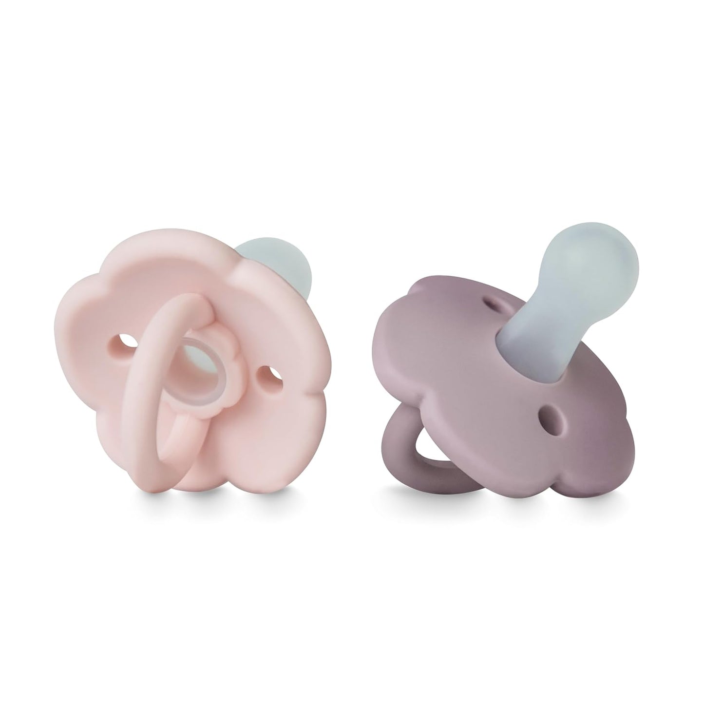 Moonkie Pacifiers Set of 2 | One-Piece Design Baby Pacifier with Large Air Holes | Bpa-Free Safe Silicone Soother | 0-6 Months