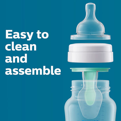 Philips AVENT Anti-Colic Baby Bottle with Airfree Vent Newborn Gift Set with Snuggle, Clear, SCD306/10