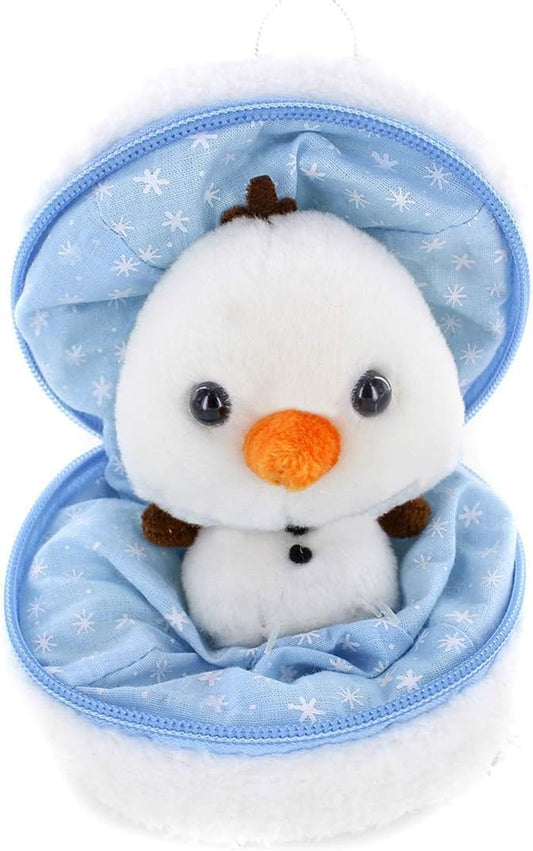 Snowball Stuffed Surprise Zip up Stuffed Animal – 6 Inch Cute & Soft Plush Animal Toy – Perfect for Friends and Family All Ages Christmas Thanksgiving (Snowman)