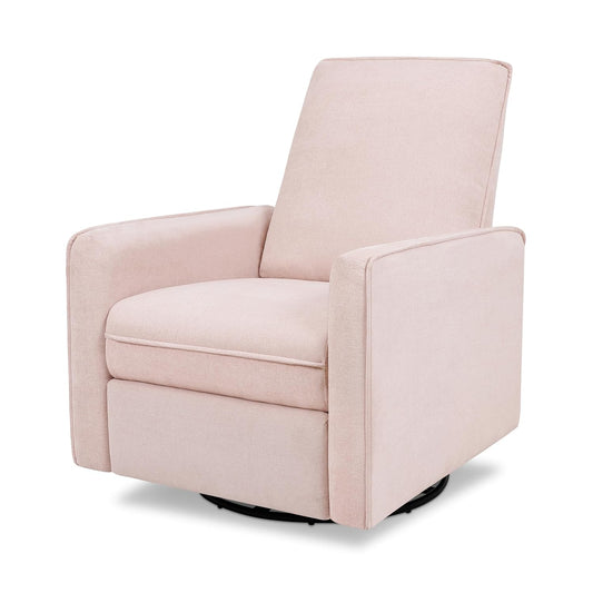 Davinci Penny Recliner and Swivel Glider in Performance Pale Blush Pink Eco-Weave, Water Repellent & Stain Resistant, Greenguard Gold Certified, Certipur-Us Certified