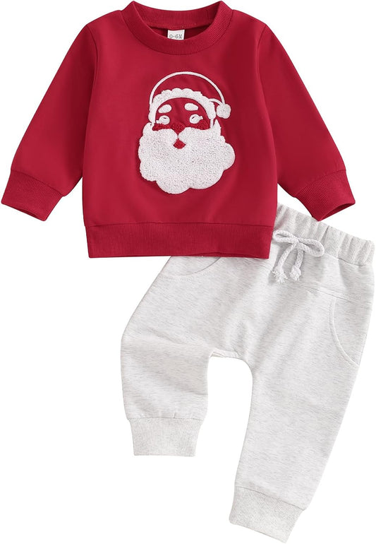 Christmas Toddler Baby Boy Outfit Gingerbread Sweatshirt Pants Cute My First Christmas Baby Boy Outifts