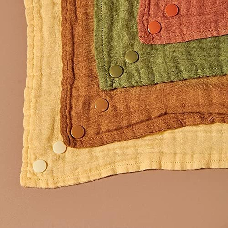 Chippi & Co Pack of 4 Muslin Cotton Scarf Bandanas Drooling Bibs for Feeding and Teething, 13''X6'' for Unisex Infant