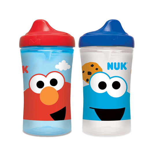 NUK Sesame Street Hard Spout Cup, 10 Oz, 2 Pack – BPA Free, Spill Proof Sippy Cup