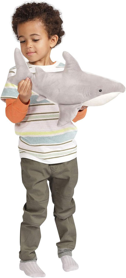 Manhattan Toy Snarky Sharky Velveteen Sea Life Toy Shark Stuffed Animal, 16"