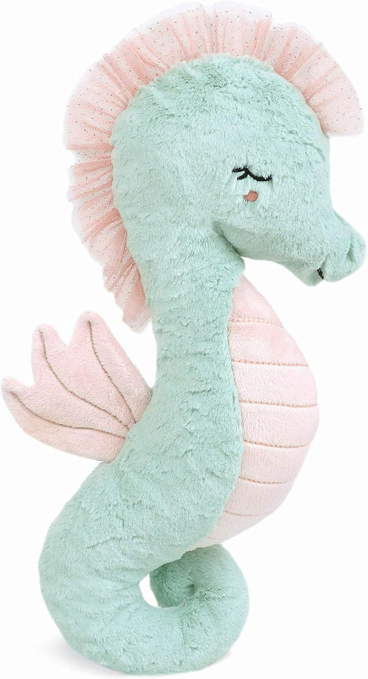 MON AMI Shelley the Seahorse Stuffed Animal, 1 Pc, Green - 18', Use as Toy or Nursery Room Décor, Great Gifts for Kids of All Ages, Ocean Animals