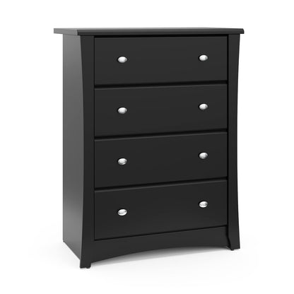 Storkcraft Crescent 3 Drawer Combo Dresser (Espresso) – Baby and Kids Bedroom Organizer, Nursery Chest, Storage Dresser with Drawers, Universal Design