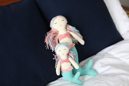 Mon Ami Mermaid Soft Baby Rattle Toy for Ages 6 Months+, 8” Plush Stuffed Animal Rattle Toys for Infants & Toddlers - Baby Rattle with Sound