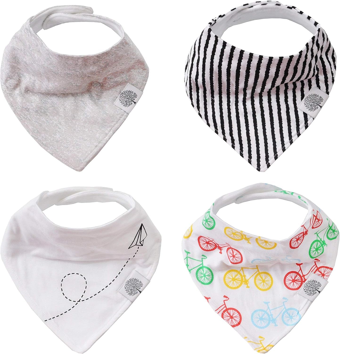 Parker Baby Bandana Drool Bibs 4 Pack Baby Bibs for Boys, Girls, Unisex