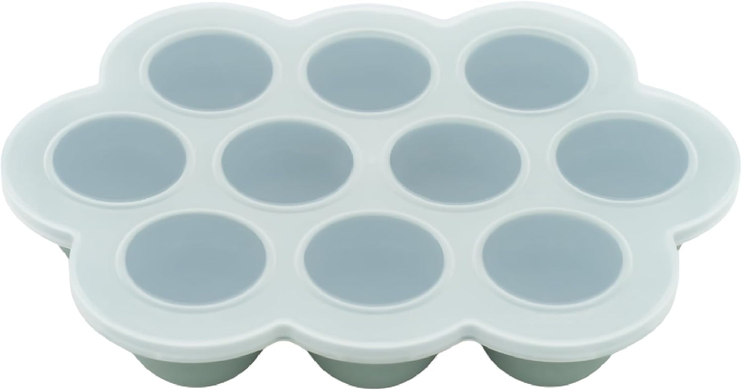 Weesprout Silicone Freezer Tray with Clip on Lid Perfect Food Storage Container for Homemade Baby Food, Vegetable, Fruit Purees, and Breast Milk (Bright Yellow, Ten 1.5 Ounce Sections)