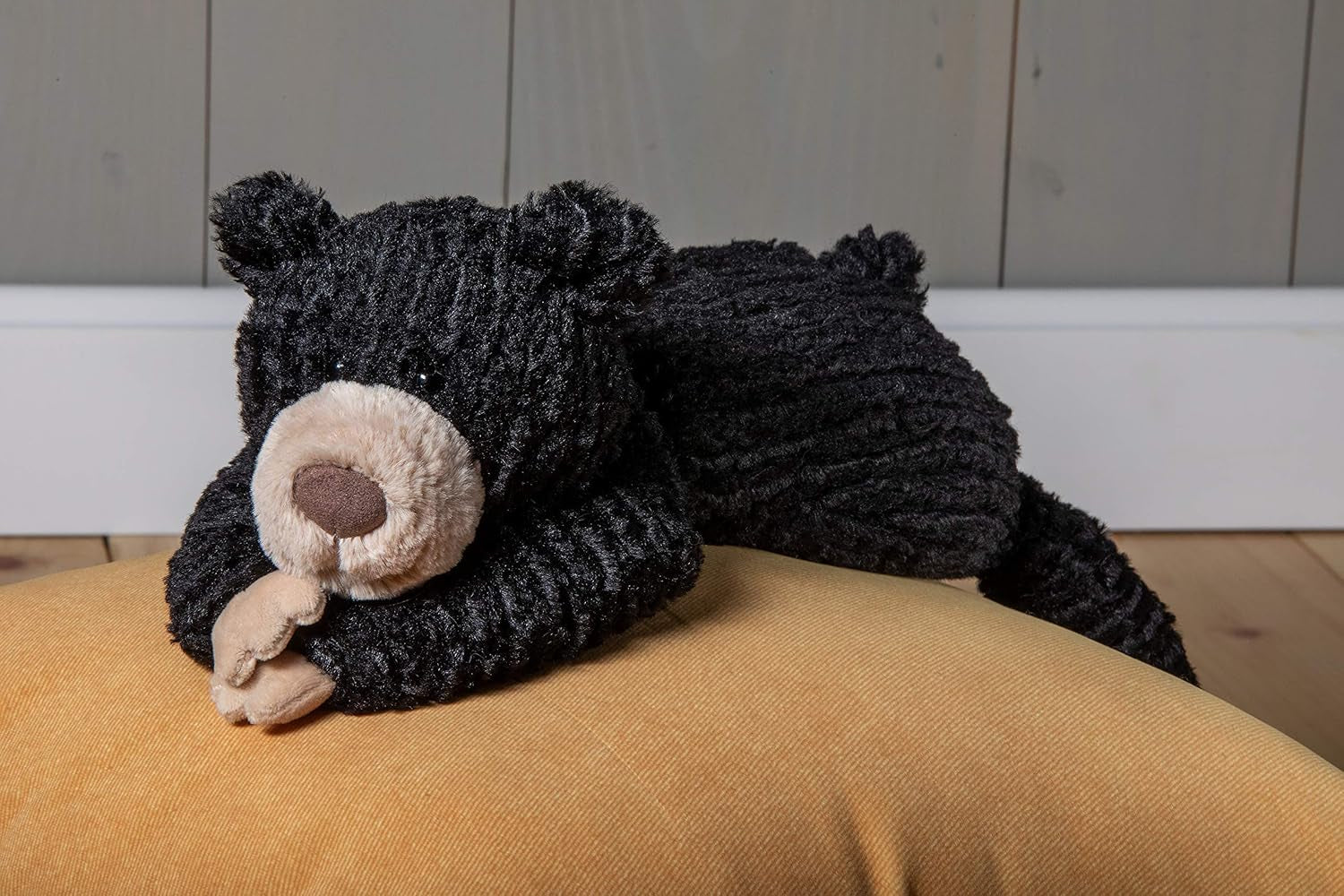 Mary Meyer Stuffed Animal Cozy Toes Soft Toy, 17-Inches, Black Bear