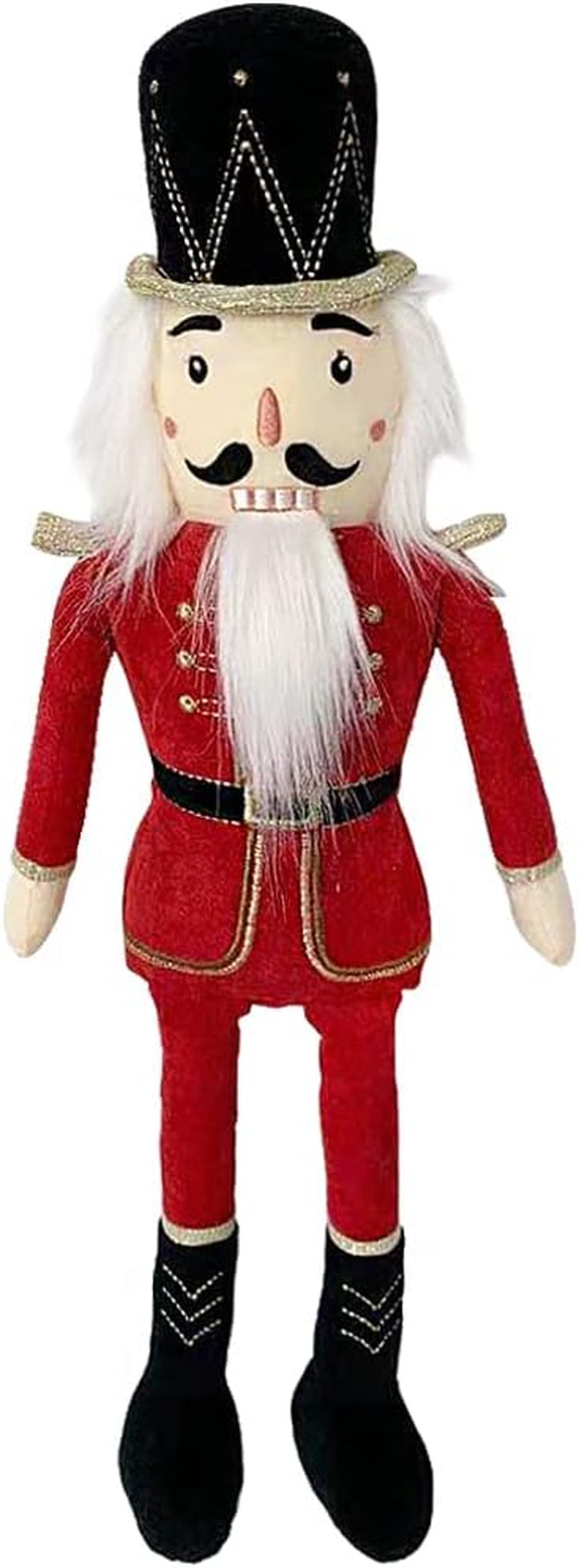 MON AMI Red Nutcracker Shelf Sitter Plush Doll – 19”, Traditional Nutcracker Soldier Doll, Nutcracker Figures, Christmas Decorations, Great