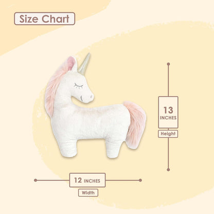 MON AMI Dreamy Unicorn Accent Décor Pillow – 13X12”, Soft Plush Stuffed Animal Hugging Pillow, Decorative Unicorn Pillows for Kids Bedroom