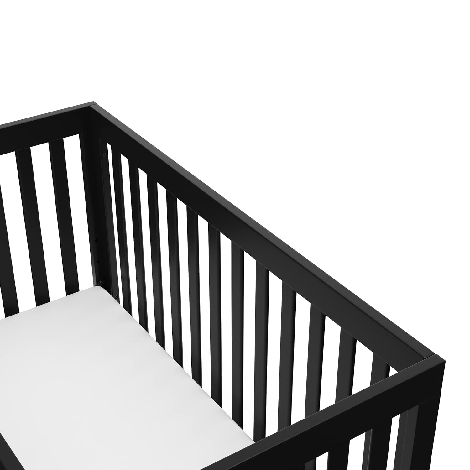 Storkcraft Beckett Convertible Crib (Black) – Converts from Baby Crib to Toddler Bed and Daybed, Fits Standard Full-Size Crib Mattress, Adjustable Mattress Support Base