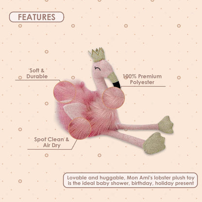 MON AMI Lux Felicity Flamingo Stuffed Animal Toy – 18”, Pink Flamingo Plush, Flamingo Gifts for Girls, Kids, Home Décor, Birthday