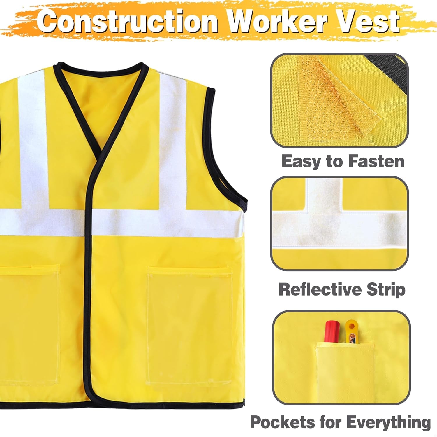 Iplay, Ilearn Construction Worker Costumes for Boys, Toddler Dress up Clothes, Kid Builder Career Outfit, Tool Belt Vest Hat, Pretend Role Play Toy Set, Halloween Birthday Gift 3 4 5 6 Years Old Child