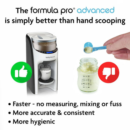 Baby Brezza New and Improved Formula Pro Advanced Formula Dispenser Machine - Automatically Mix a Warm Formula Bottle Instantly - Easily Make Bottle with Automatic Powder Blending, Charcoal