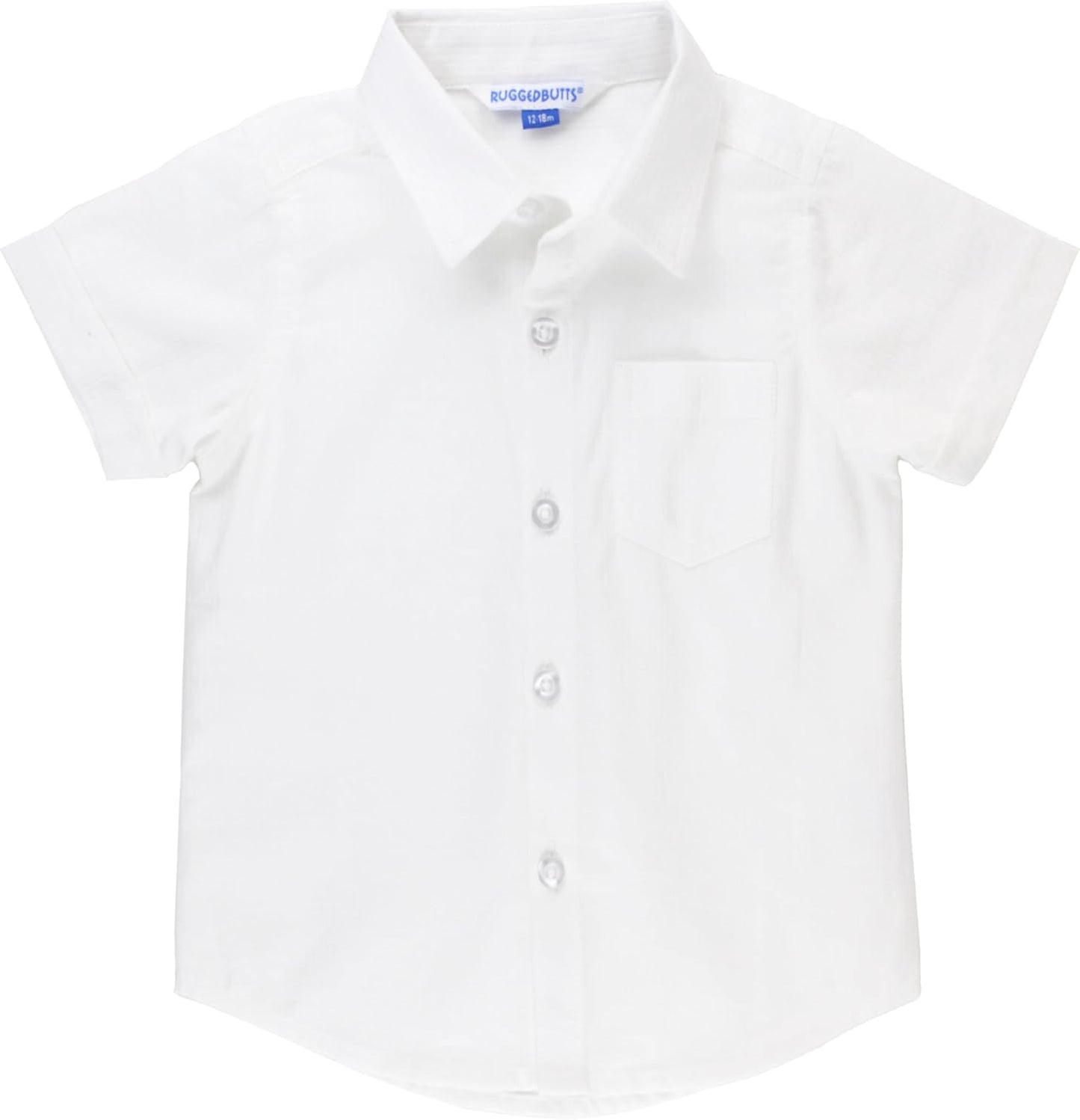 RUGGEDBUTTS® Baby/Toddler Boys Button down Shirt with Button Tabs