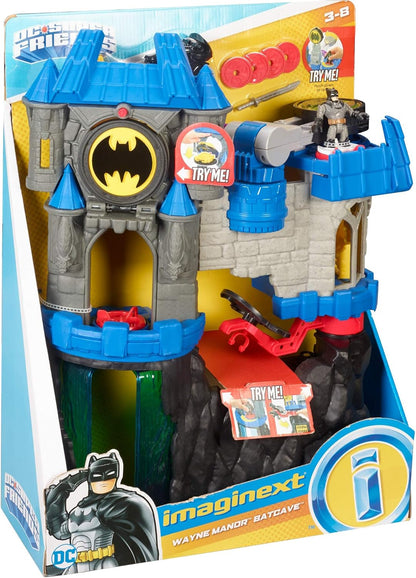 Fisher-Price Imaginext DC Super Friends Batman Toy, Wayne Manor Batcave Playset with Figure & Batcyle for Pretend Play Kids Ages 3+ Years (Amazon Exclusive)