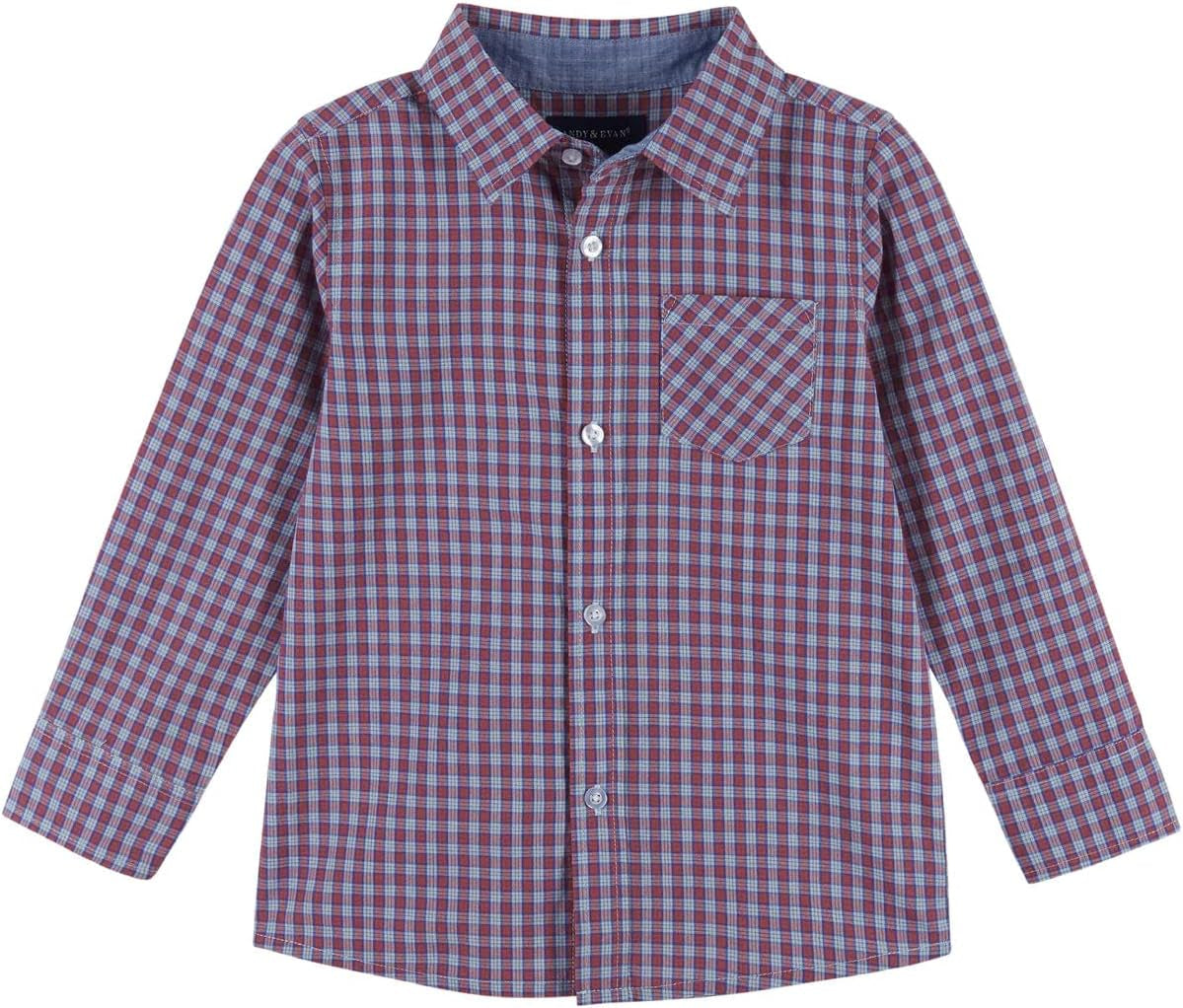 Andy & Evan Boys' Plaid Button-Down Shirt (Toddler/Little Kids)