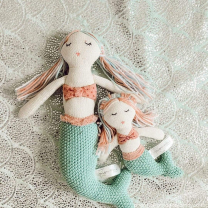 Mon Ami Mermaid Soft Baby Rattle Toy for Ages 6 Months+, 8” Plush Stuffed Animal Rattle Toys for Infants & Toddlers - Baby Rattle with Sound