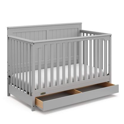 Graco Hadley 5-In-1 Convertible Crib and Changer with Drawer (Espresso) – GREENGUARD Gold Certified, Crib and Changing -Table Combo with Drawer, Includes Baby Changing Pad, Converts to Full-Size Bed