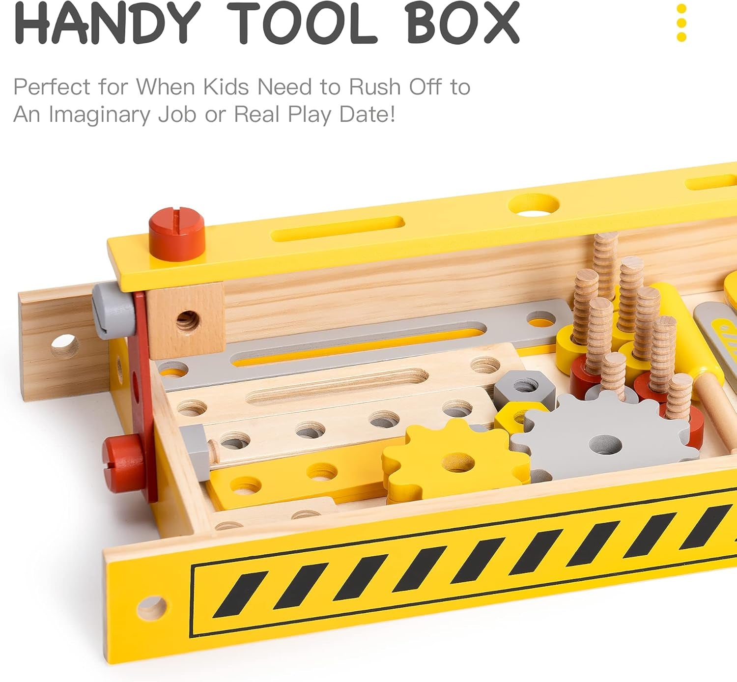 ROBUD Wooden Tool Workbench Toy for Kids & Toddlers, Pretend Play Tool Toy Gift for Boys Girls