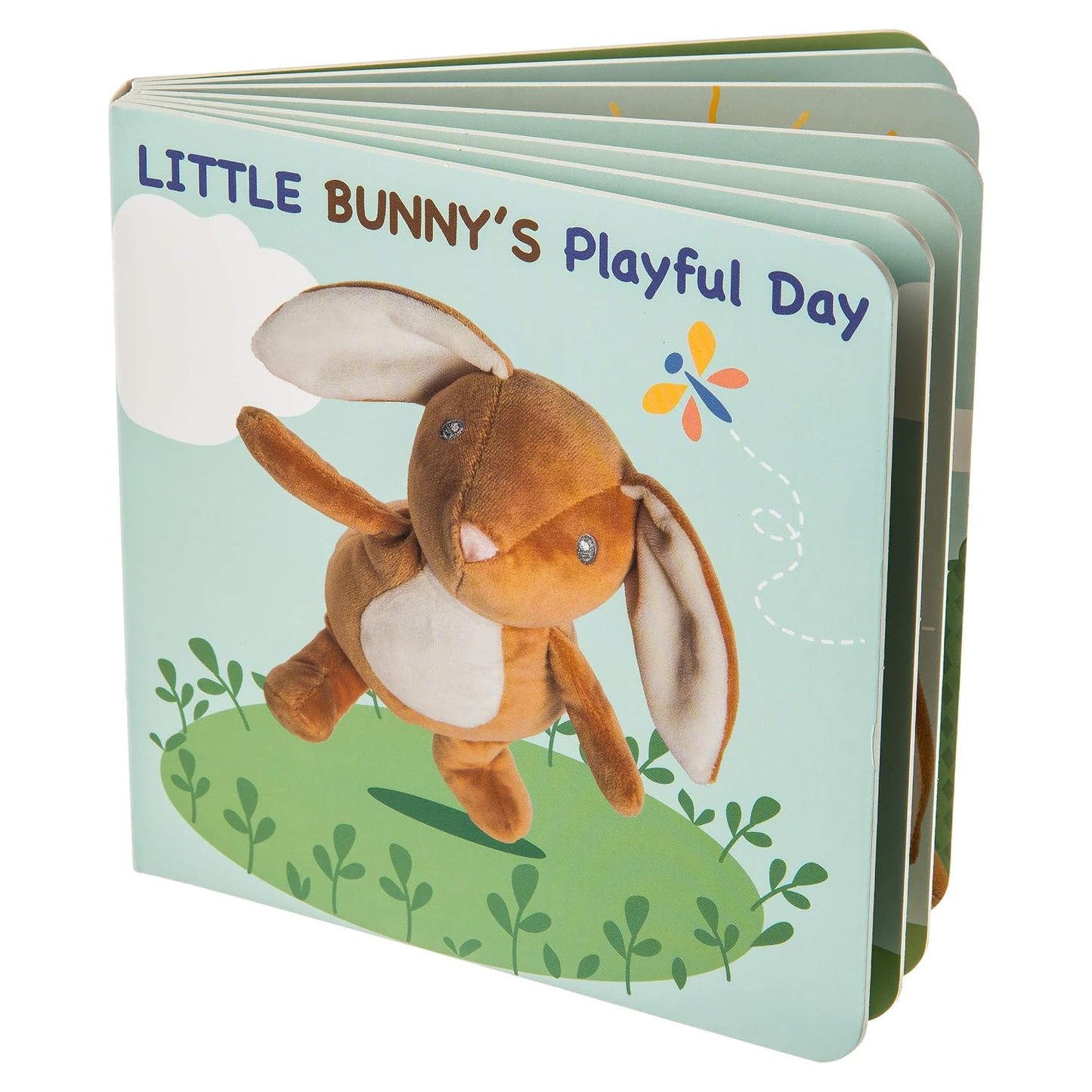 Mary Meyer Leika Baby Board Book, 6 X 6-Inches, Little Bunny