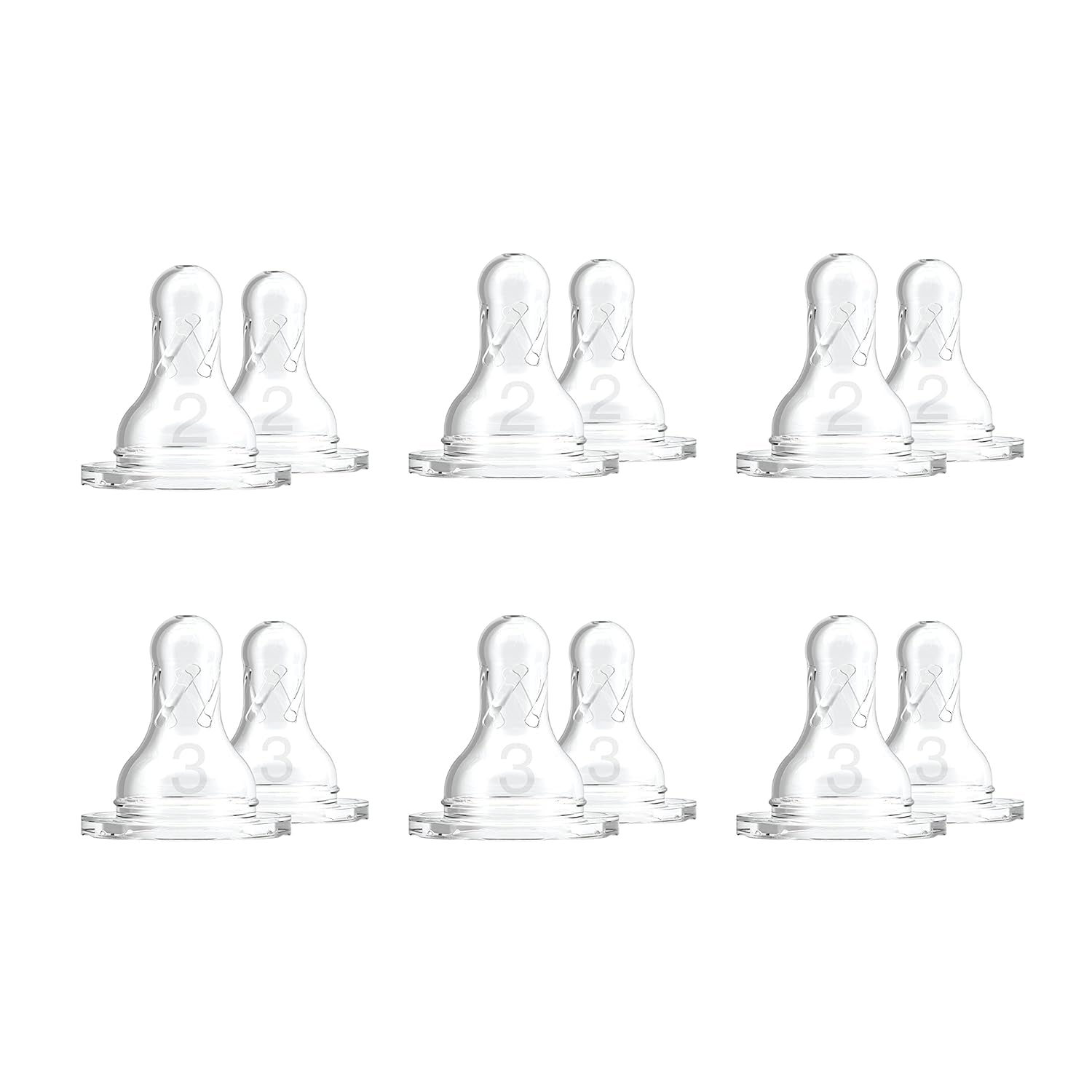 Dr. Brown’S Natural Flow Level 1 Narrow Baby Bottle Silicone Nipple, Slow Flow, 0M+, 100% Silicone Bottle Nipple, 6 Count (Pack of 1)