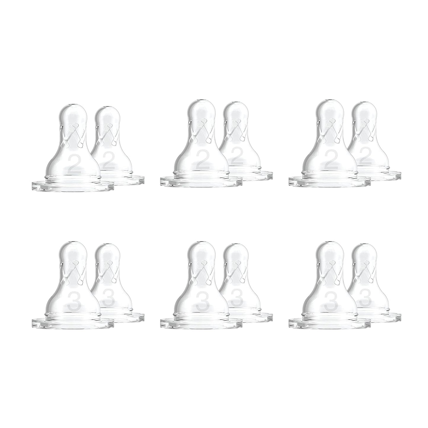 Dr. Brown’S Natural Flow Preemie Flow Narrow Baby Bottle Silicone Nipple, Slowest Flow, 0M+, 100% Silicone Bottle Nipple, 6 Count(Pack of 1)