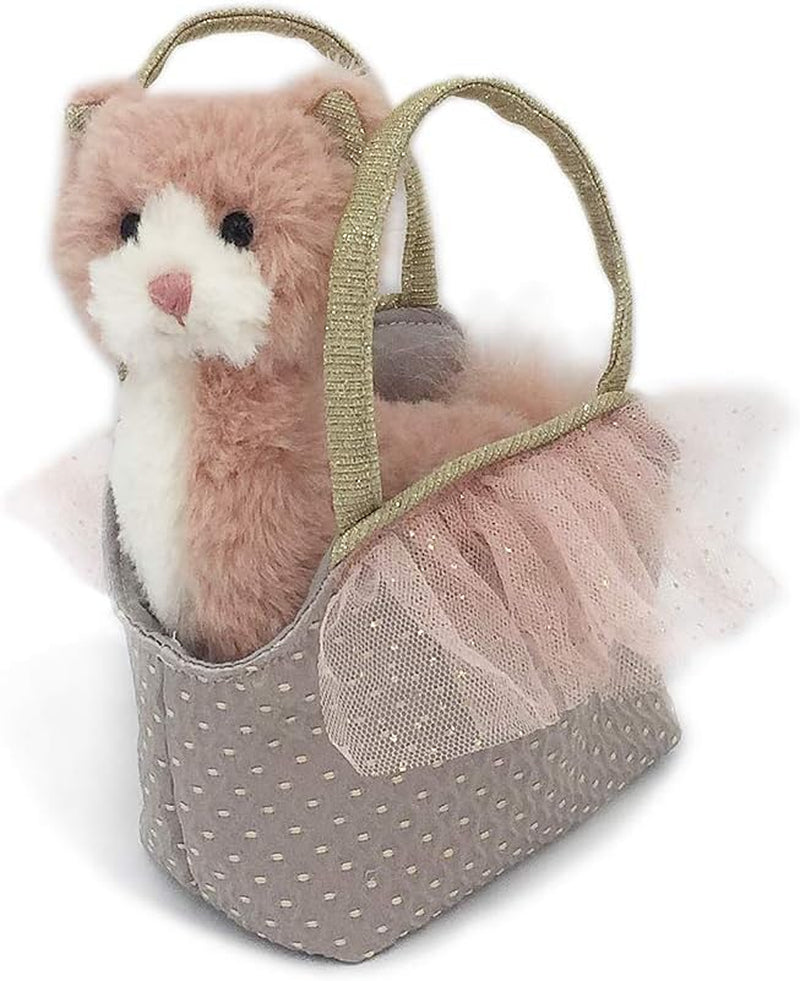 MON AMI Magnolia Bunny Plush Toy & Purse, Rabbit Stuffed Animal Toy with Pet Carrier Set, Stuffed Animal Bag, Christmas Gift for Little Girls & Toddlers