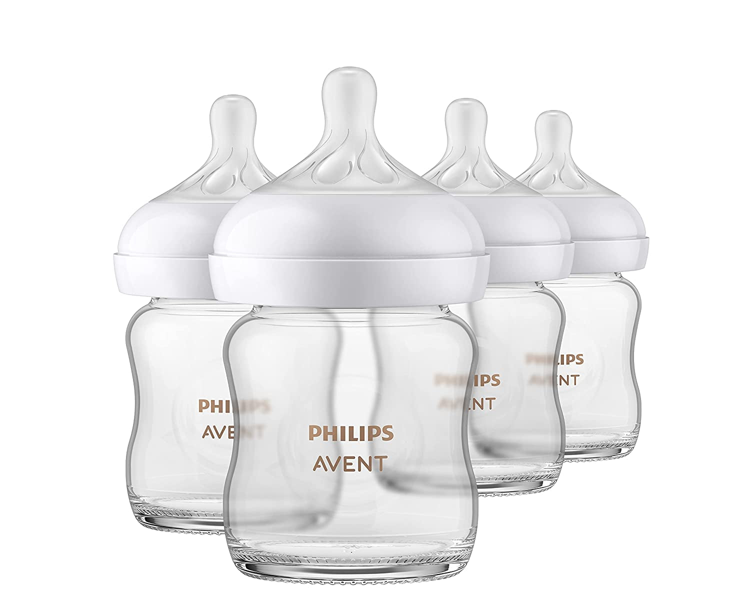 Philips AVENT Glass Natural Bottle with Natural Response Nipple, Baby Gift Set, SCD858/01