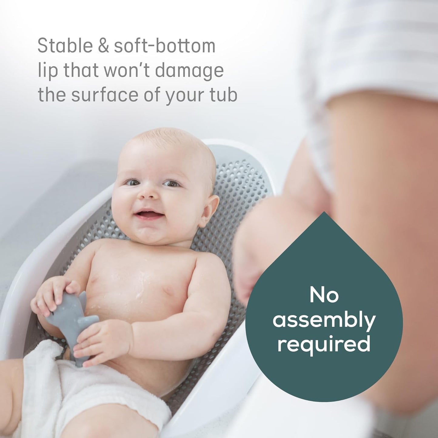 Angelcare Baby Bath Support (Gray) | Ideal for Babies Less than 6 Months Old