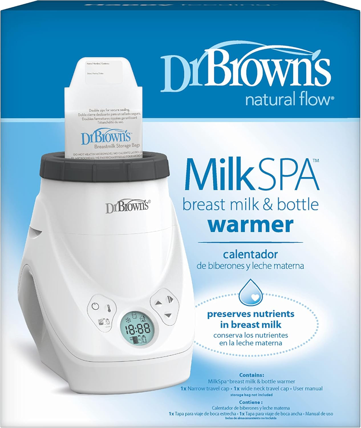 Dr. Brown'S Natural Flow Milkspa Breastmilk and Bottle Warmer with Even and Consistent Warming