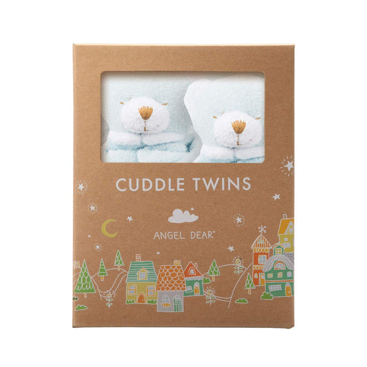 Angel Dear Cuddle Twins Blankie, Blue Bear