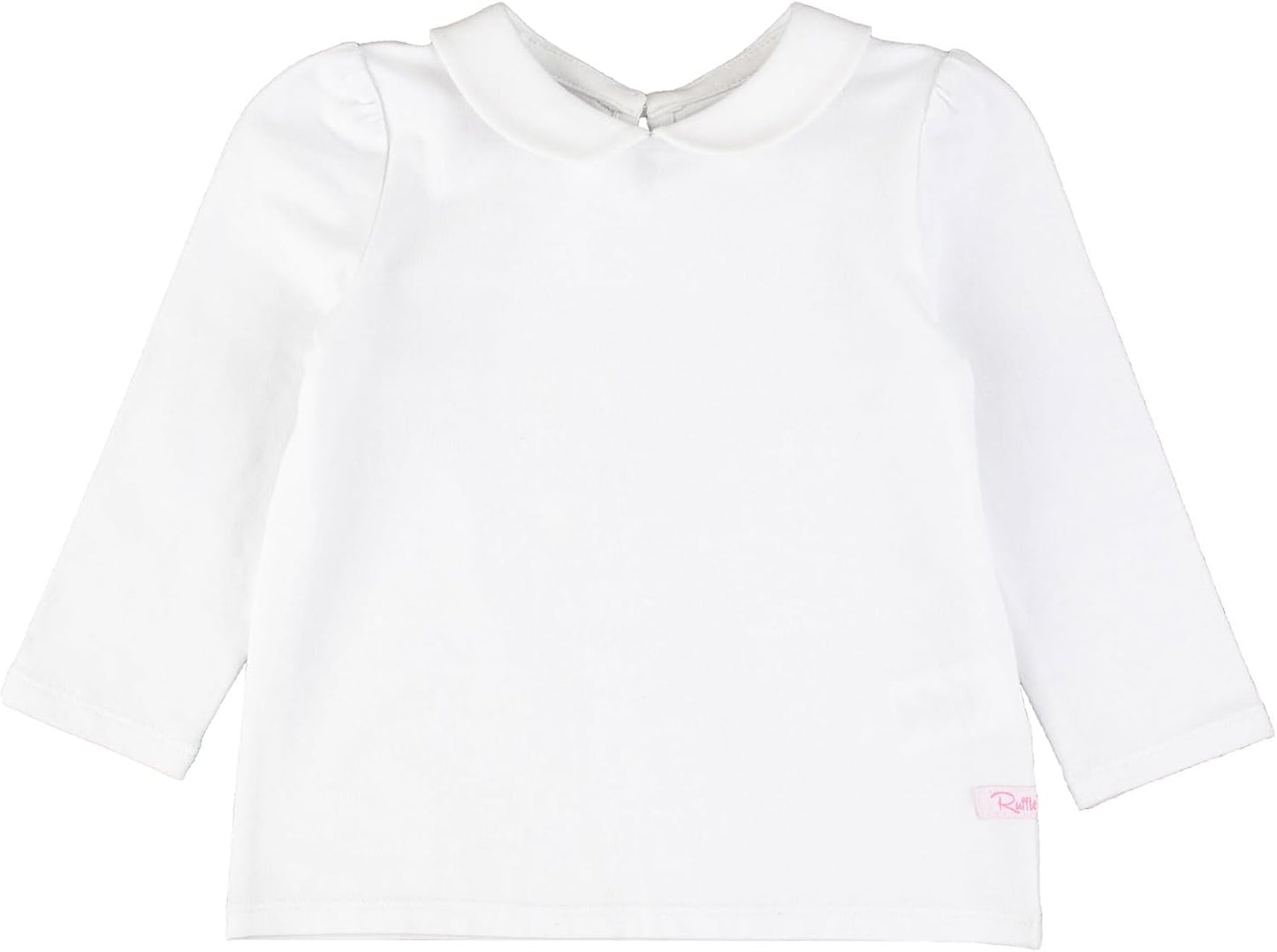 Rufflebutts Toddler/Girls Peter Pan Collar Long Sleeve Top Shirt