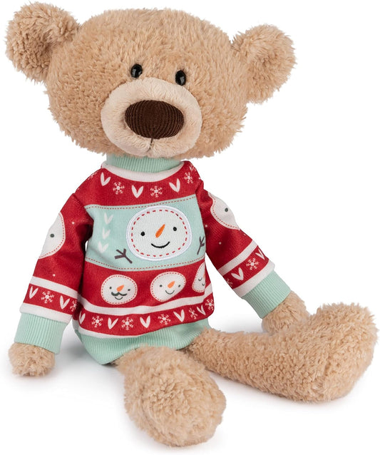 GUND Toothpick with Holiday Sweater, Classic Teddy Bear Stuffed Animal for Ages 1 and Up, Beige/Red/White, 15”