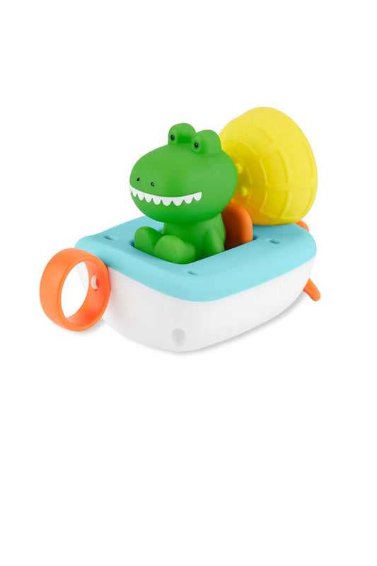 Skip Hop Baby Bath Toy Croc the Boat 3-Piece Set, Zoo