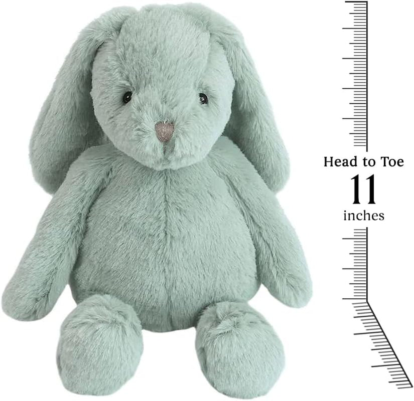 MON AMI Clover the Bunny Stuffed Animal – 11” Sage Green, Soft & Cuddly, Huggable Rabbit Plush Toy, Nursery Décor, Easter for Kids of All Ages