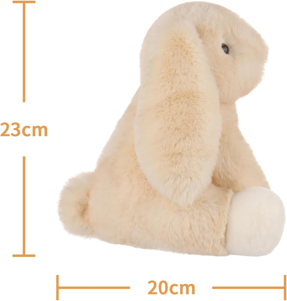 Apricot Lamb Colorful Bunny Plush Stuffed Animals for Kids, Soft Cute Plush Toys for Baby Girl and Boy, Fluffy Colorful Bunny Cream 8.3 Inches (Cream)