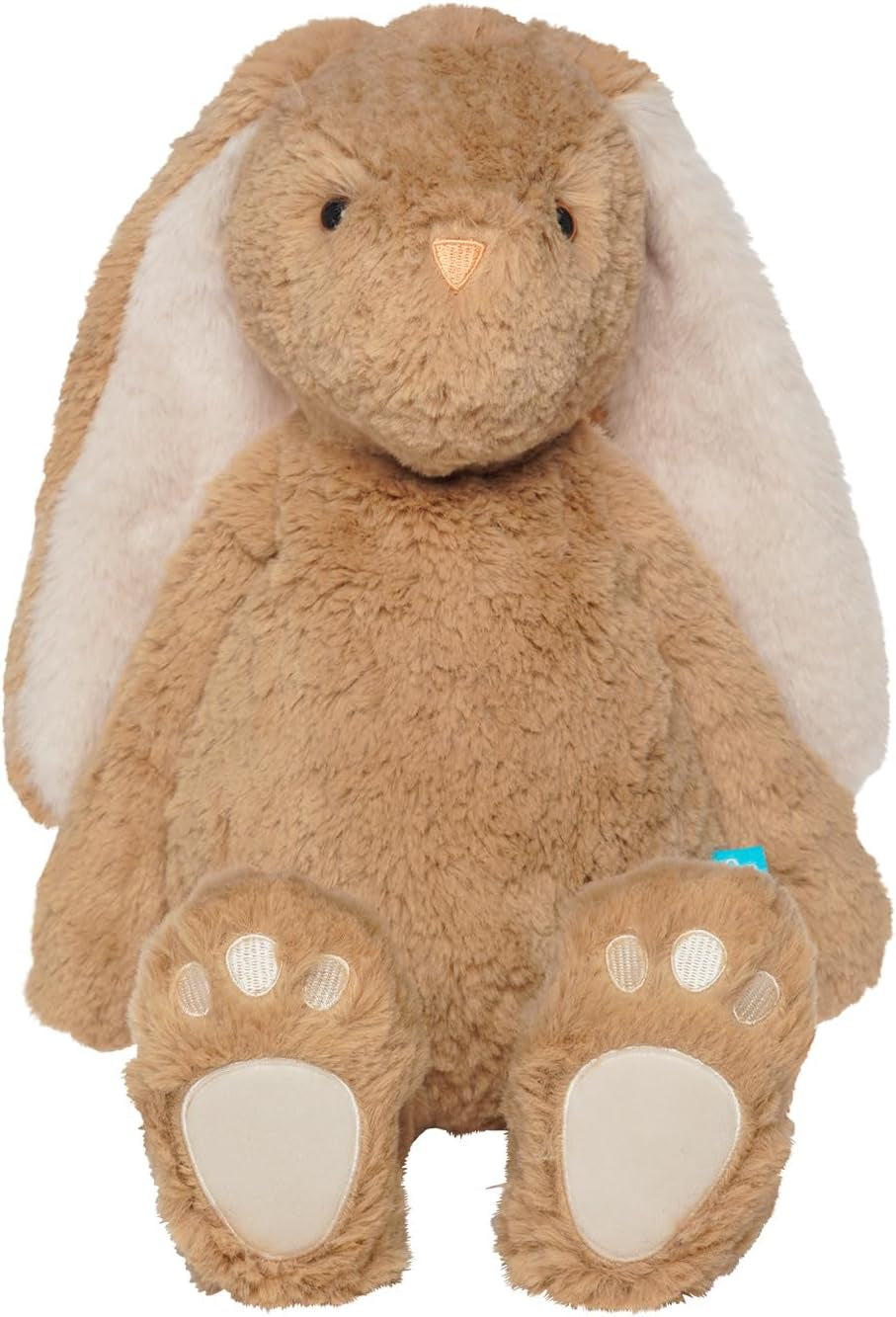 Manhattan Toy Willow the Coffee & Beige Snuggle Bunnies 12" Stuffed Animal with Embroidered Accents