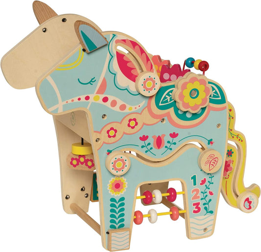 Manhattan Toy Playful Pony Wooden Toddler Activity Center , 18 X 9 X 13 Inches